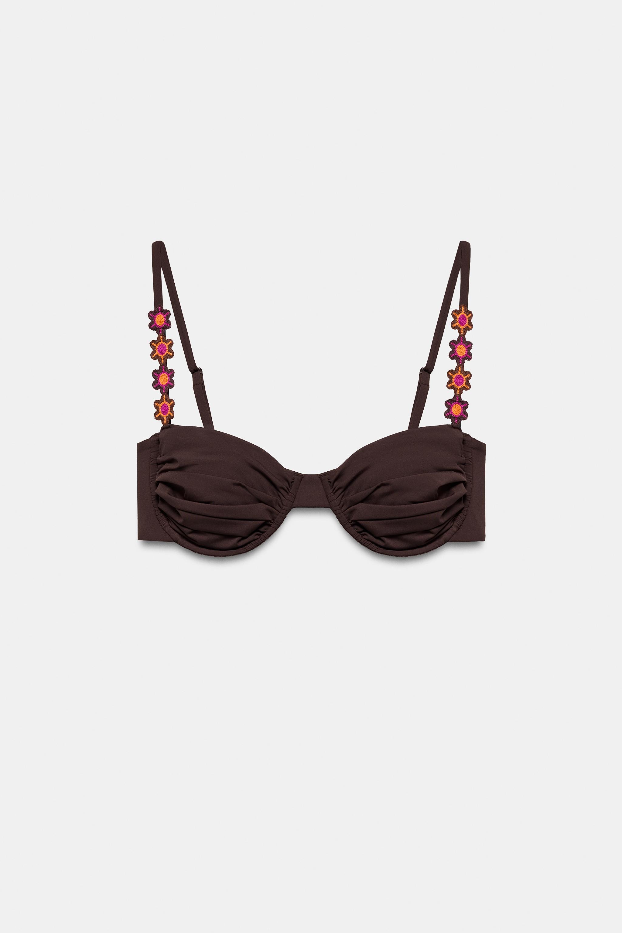 FLORAL UNDERWIRE BIKINI TOP